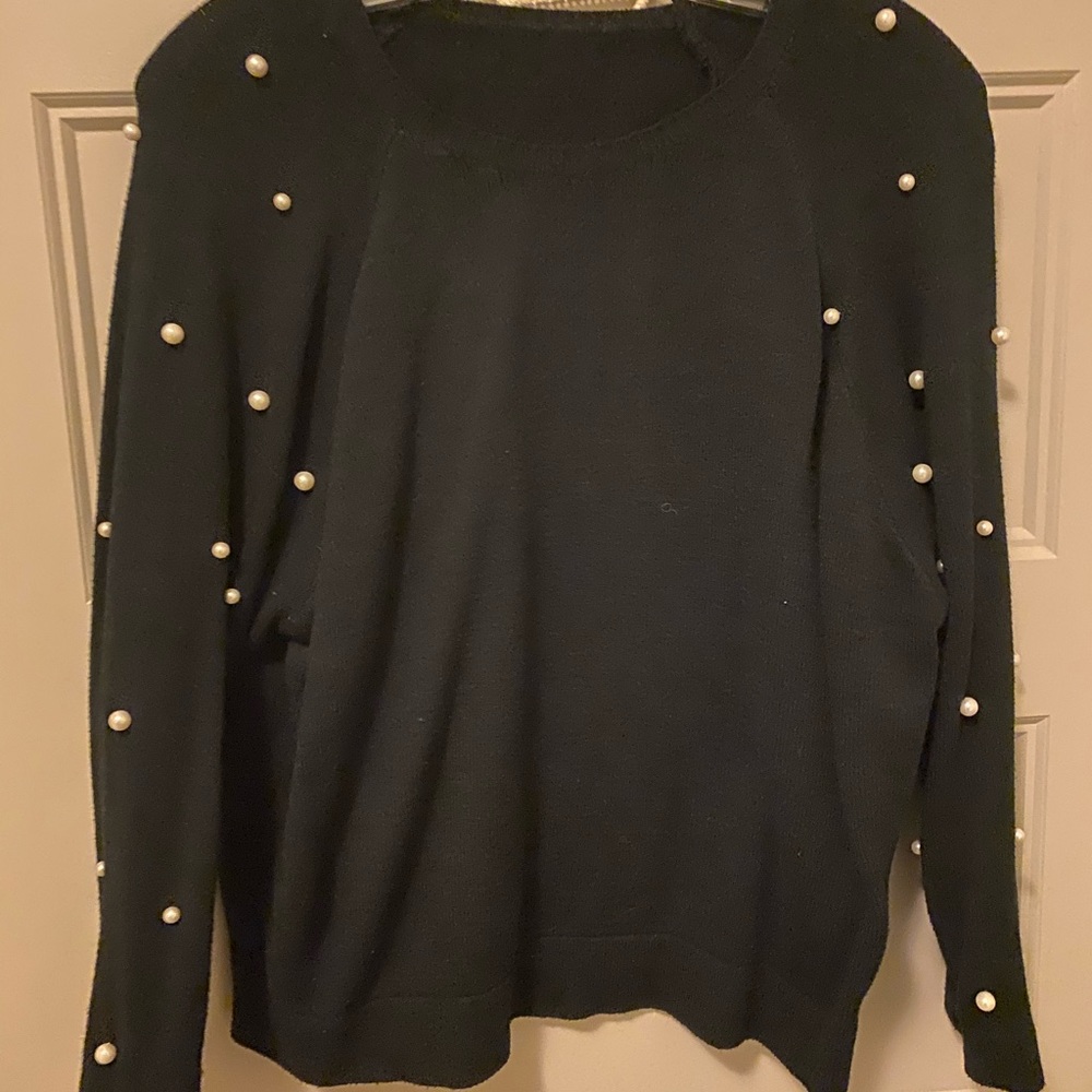 Pearl-Detail Sweater